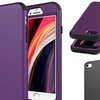 Image 1: 3 In 1 Dust-proof Shockproof Shatter-resistant Case For iPhone SE(2020)/ 7/ 8