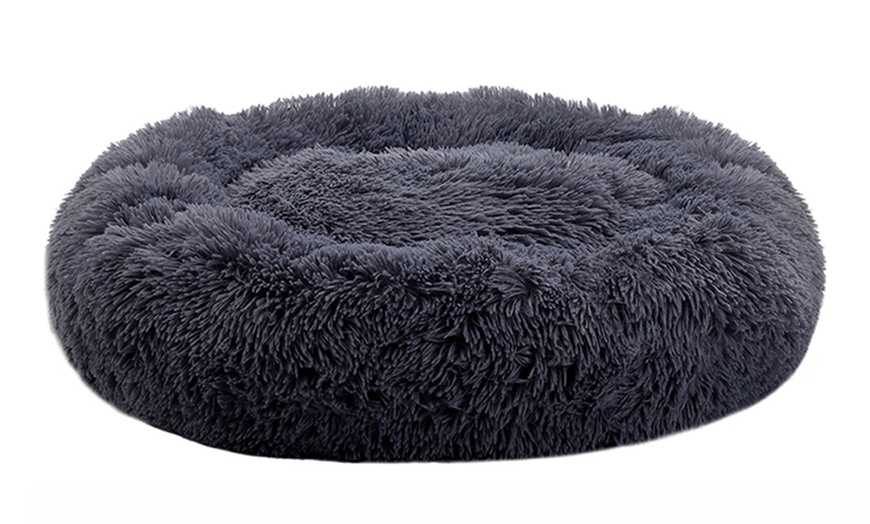 Image 3: 60cm Soft Washable Plush Pet Bed
