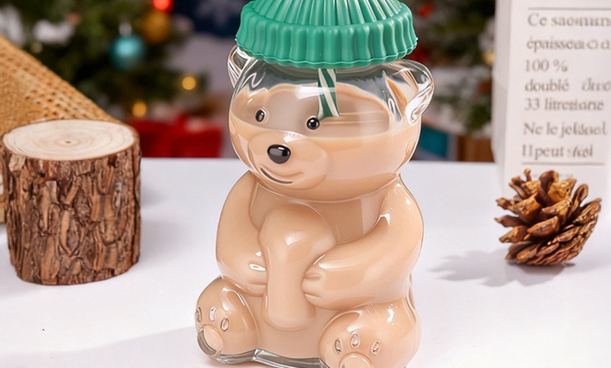 Image 5: Tasse en verre "Barista Teddy Bear" 3D 