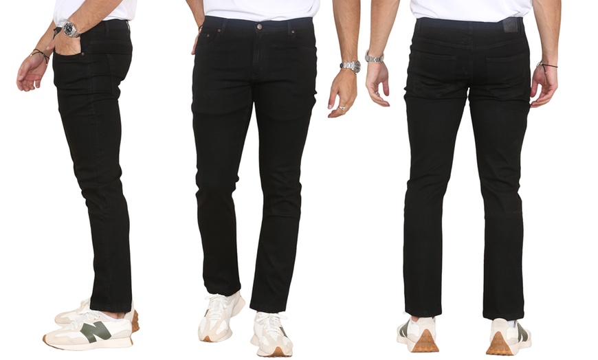 Image 8: MYT Men's Straight Leg Regular Fit Hyper Stretch Jeans