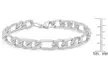 Men's Choice of Stainless Steel Figaro Necklace or Figaro Chain And Bracelet Set - Second Medium