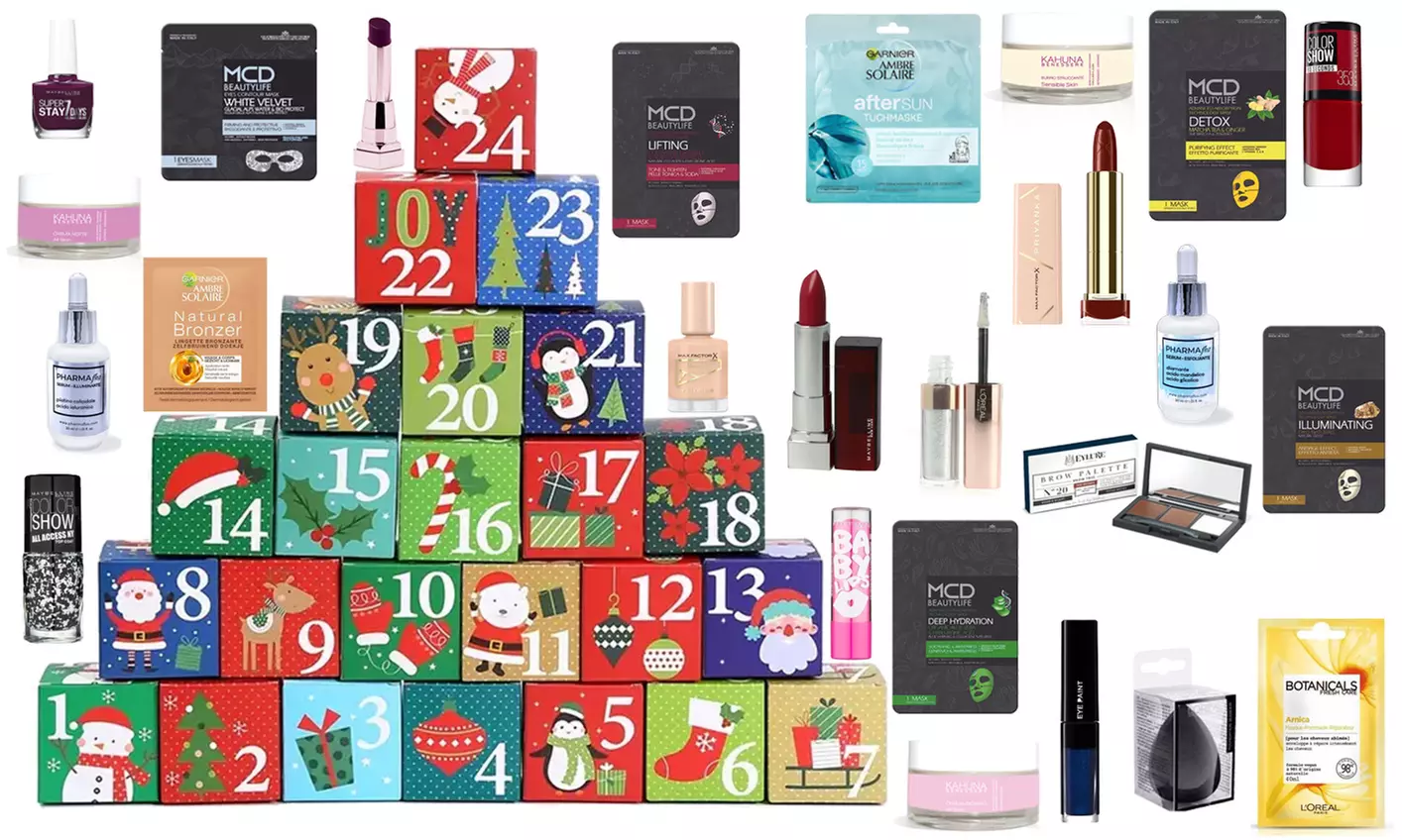 Adventskalender mit 24 Beauty-Produkten bekannter Marken - Primary Image