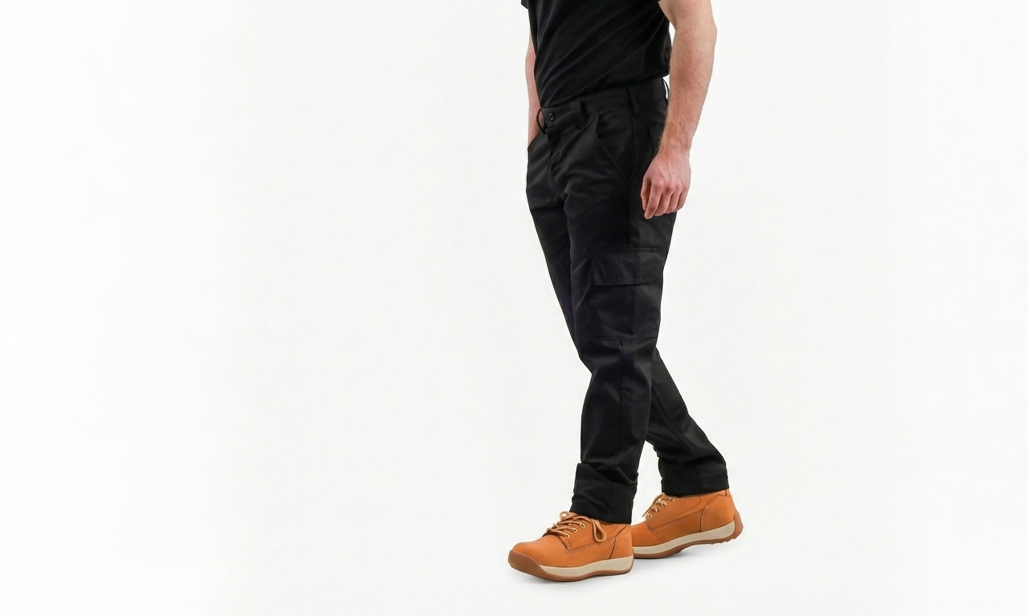 Two-Pack Men’s Black Cargo Work Trousers