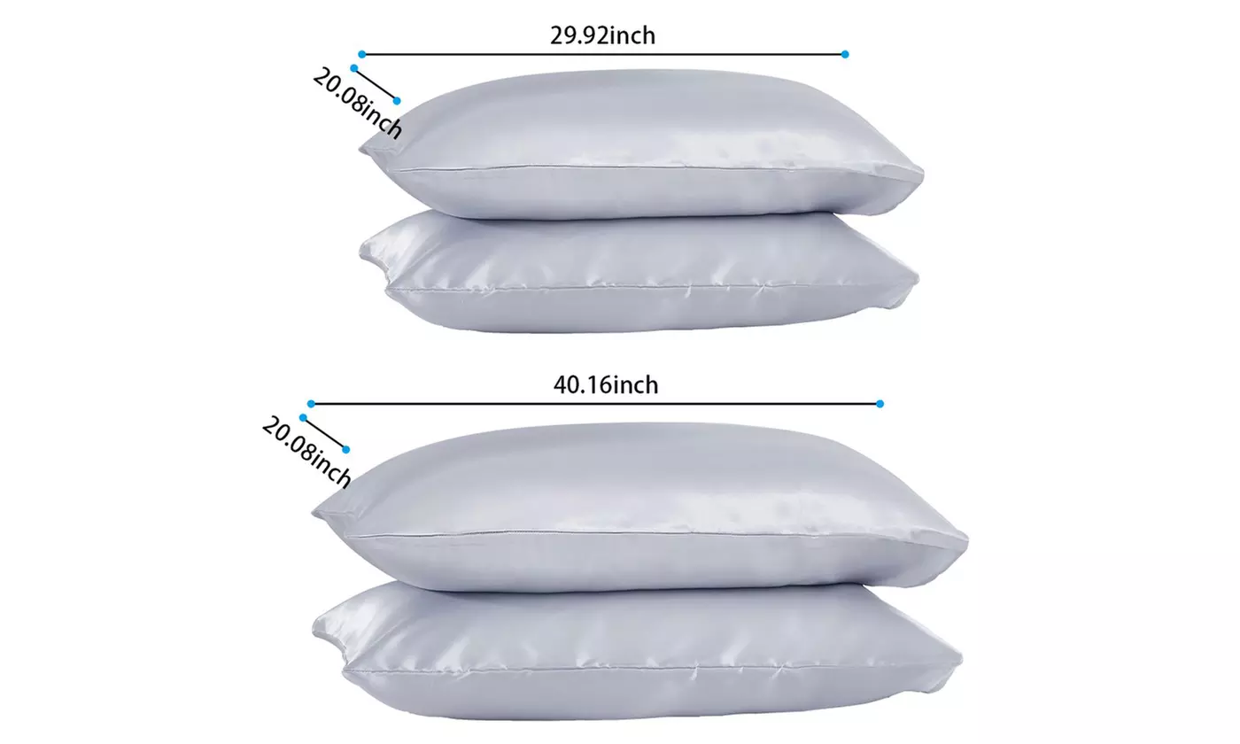  2-4 Pack Bridal Satin Hair Care Pillowcases Case for Hair Skin