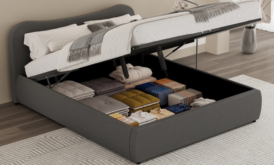 Image 8: Lit coffre Milano design arrondi