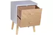 HomCom Bedside Table with 2 Drawers - Image 5