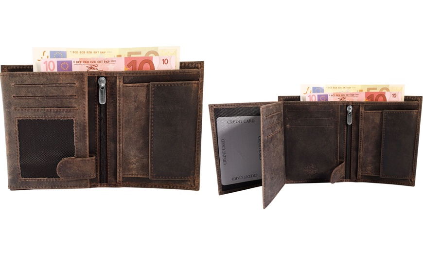 Image 18: Leonardo Verrelli Herren-Geldbörse aus Echtleder mit RFID-Schutz