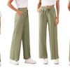 Image 4: Plain and Seam Front Wide Leg Trousers