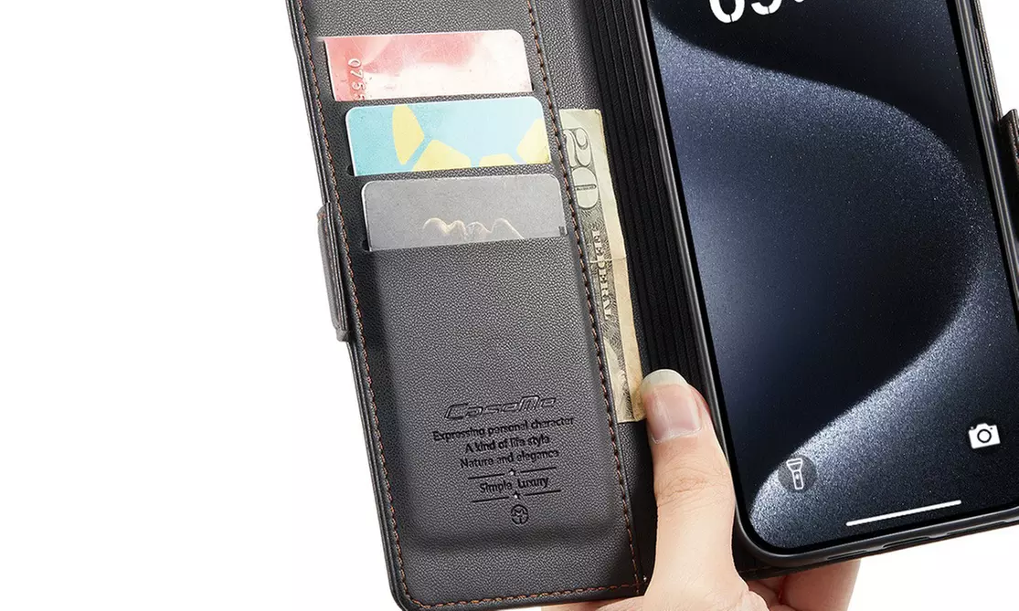 For iPhone 15 Pro Max 6.7 inch 2023 Case Leather Wallet  Flip Shockproof Cover