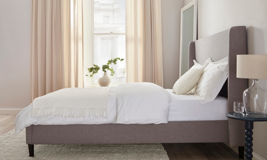 Image 3: DS Living Siena Winged Bed in Grey