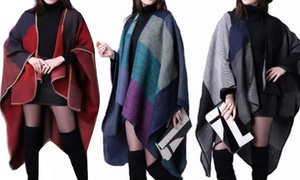 Oversized Patchwork Blanket Scarf