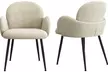 Lot de 2 fauteuils de table "Alicia" en tissu Cozy de Doosense, coloris au choix, livraison offerte - Image 3