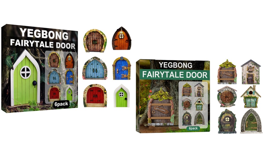 Image 8: 6- or 12- Pack of Miniature Fairy Garden Doors