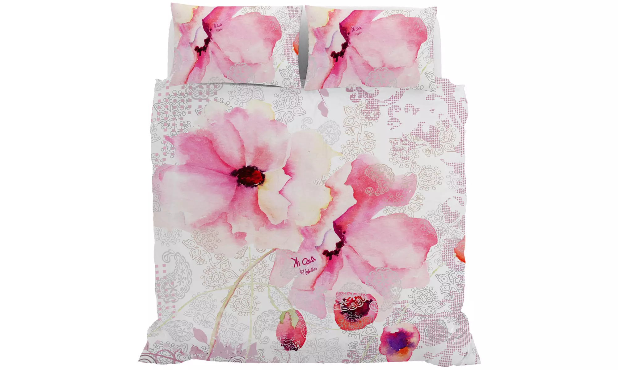 Parure copripiumino Kiosa in stampa digitale