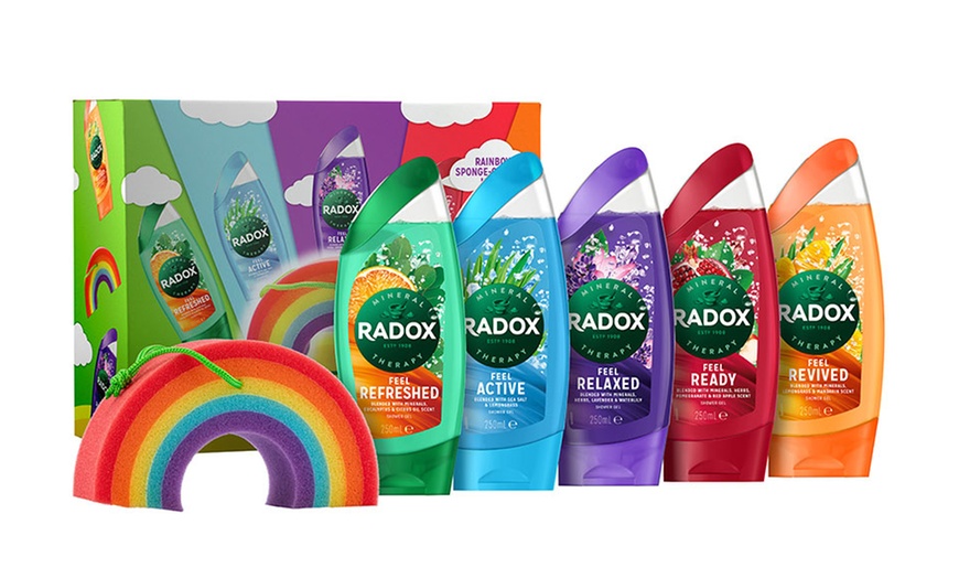 Image 1: Up to Four Radox Rainbow Shower Collection Gift Sets