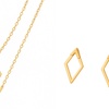 Image 6: Geo Earrings and V Necklace Set