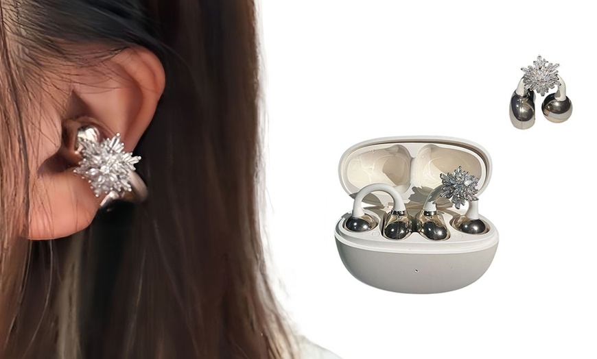 Image 2: Auriculares inalámbricos con diseño de clip y batería duradera