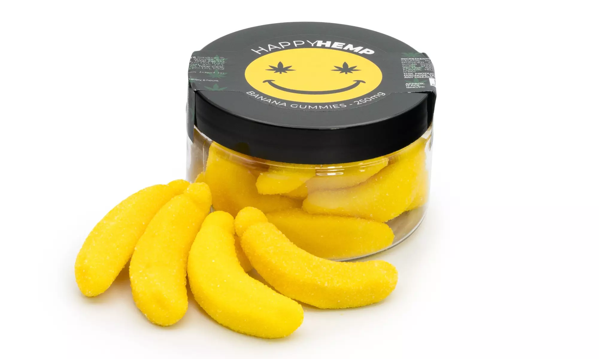 CBD Infused Gummy Banana from Happy Hemp - CBD for Day & Night Time Available