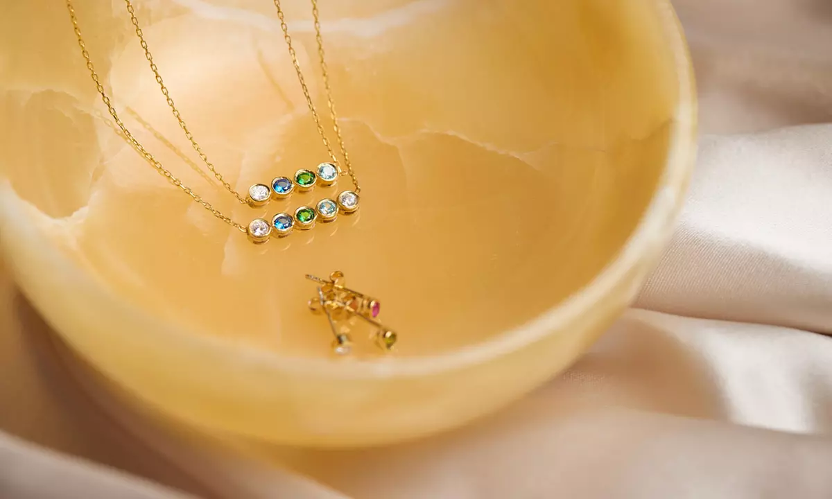 Drop Shape Birthstone Necklace Or Personalized Birthstone Necklace
