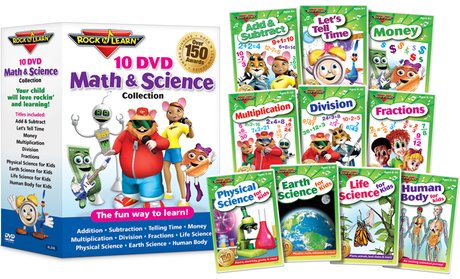 Rock 'N Learn Math & Science 10-DVD Collection