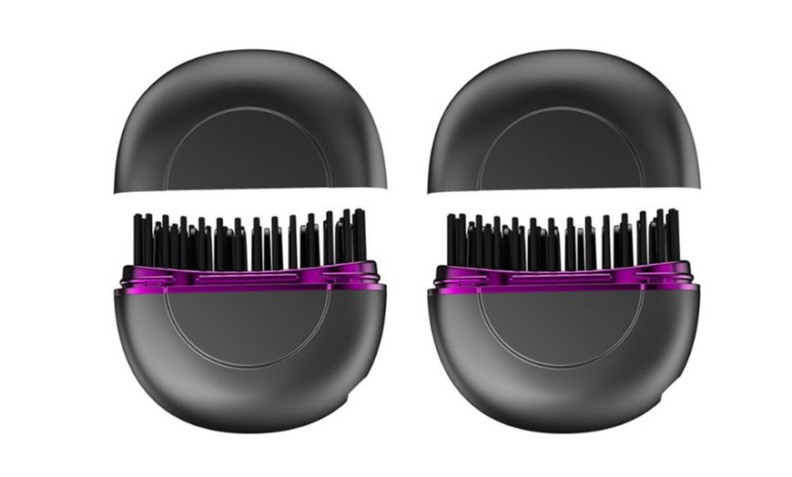 Image 6: Cordless Ionic Hair Straightener Brush 
