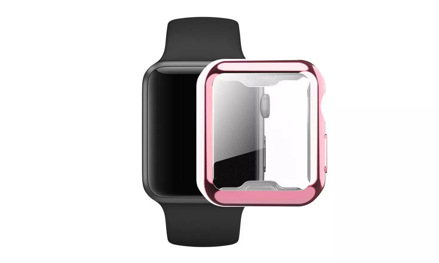 Chrome Full Cover Drop Resistant Bumper Screen Protector Case For Apple Watch