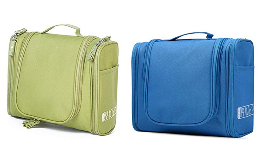 Image 25: One or Two Multi-Compartment Waterproof Toiletry Bags