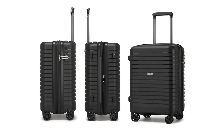 Image 8: Valises Kono rigides à poignée télescopique avec serrure TSA
