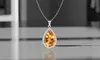 4.00 CTTW Genuine Citrine Gemstone Pear Cut Necklace