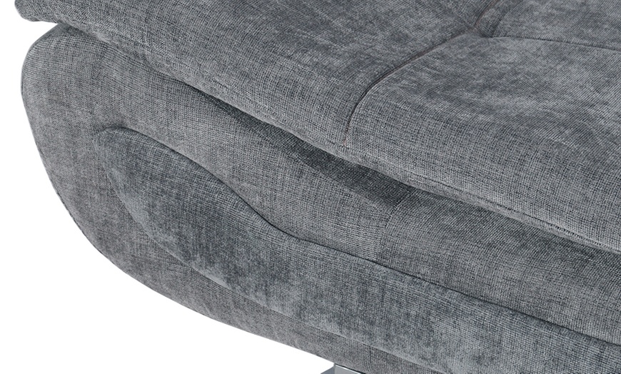 Image 4: Convertible Linen Sofa Bed with Dual-Layer
