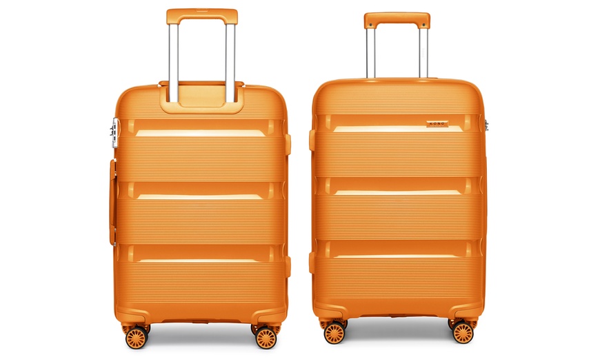 Image 21: KONO 20-inch Colourful PP Hard Shell Suitcase Hand Luggage with Lock