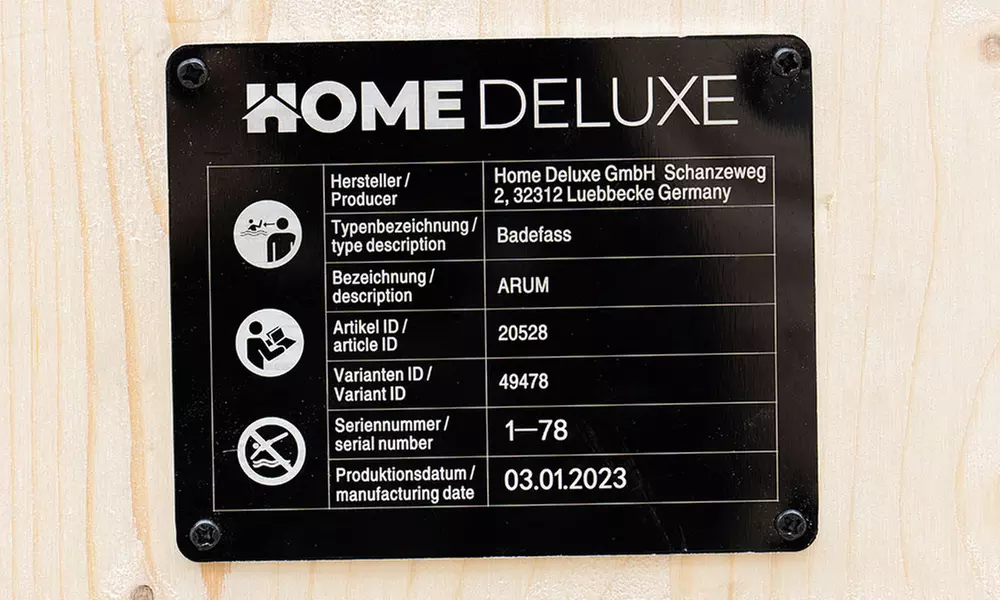 Home Deluxe Holz-Badefass „Arum“