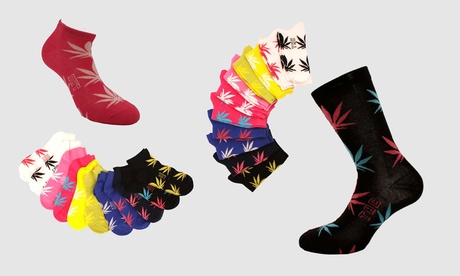 Set di 12 paia di calzini da donna in colori assortiti, disponibili in 2 modelli