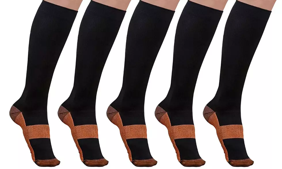 Unisex Copper-Infused Compression Socks (5-Pack)