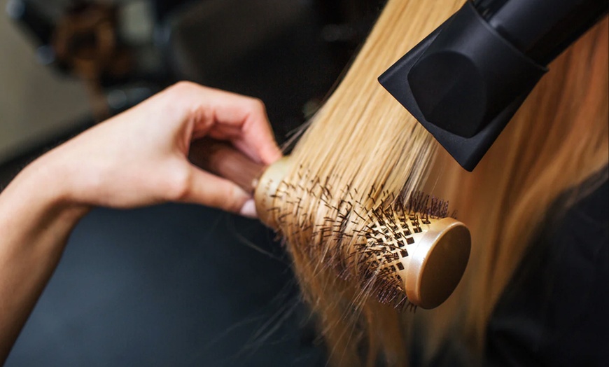 Image 3: Smooth & Glossy Hair with Keratin Blow-Dry for Short/Medium/Long Hair