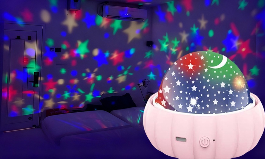 Image 5: Rotating Starry Sky Projection Night Light