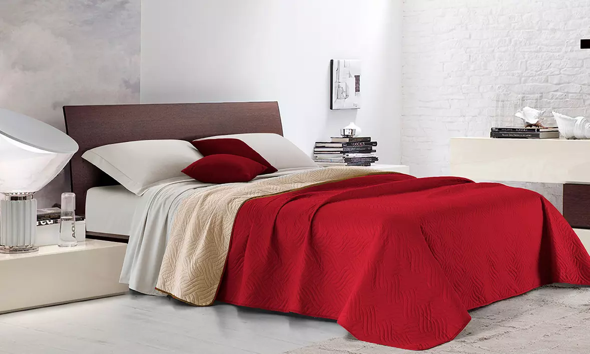 Copriletto Pop trapuntato bicolore