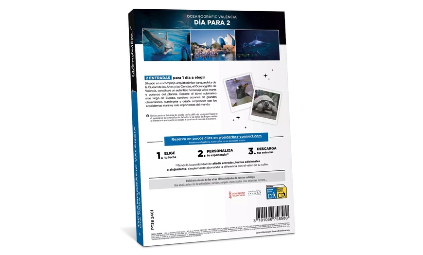 Image 2: Cofre canjeable para el Oceanogràfic Valencia con Wonderbox