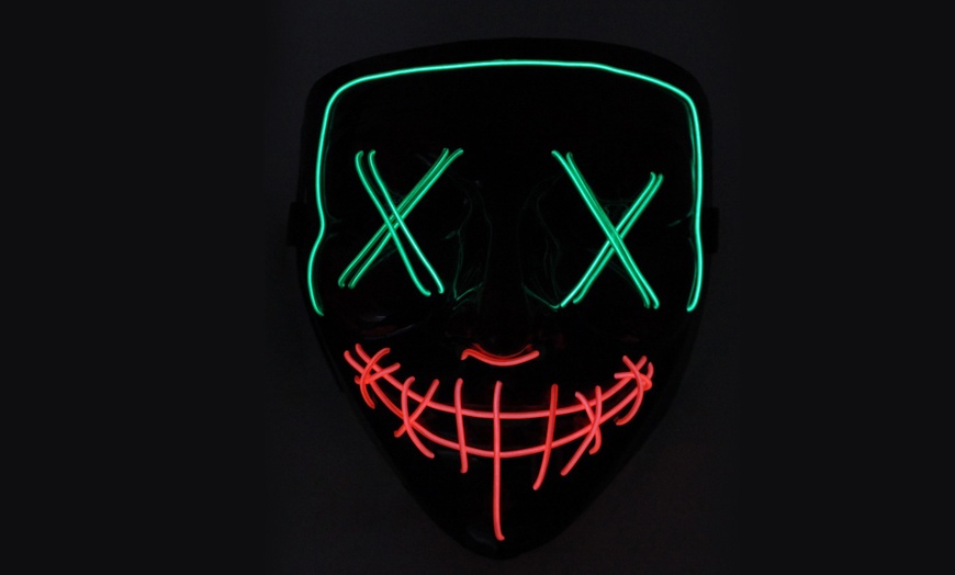 Image 4: Halloween LED Purge Mask Light Up Funny Masks