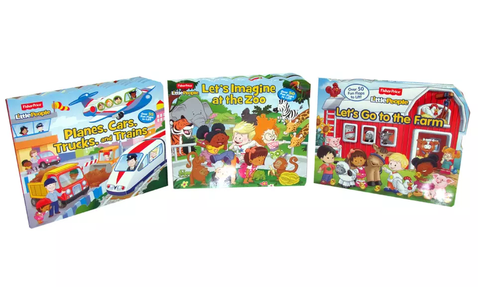 Fisher-Price Little People Kids' Lift-the-Flap Board Book Set (3-Pack) - Primary Image