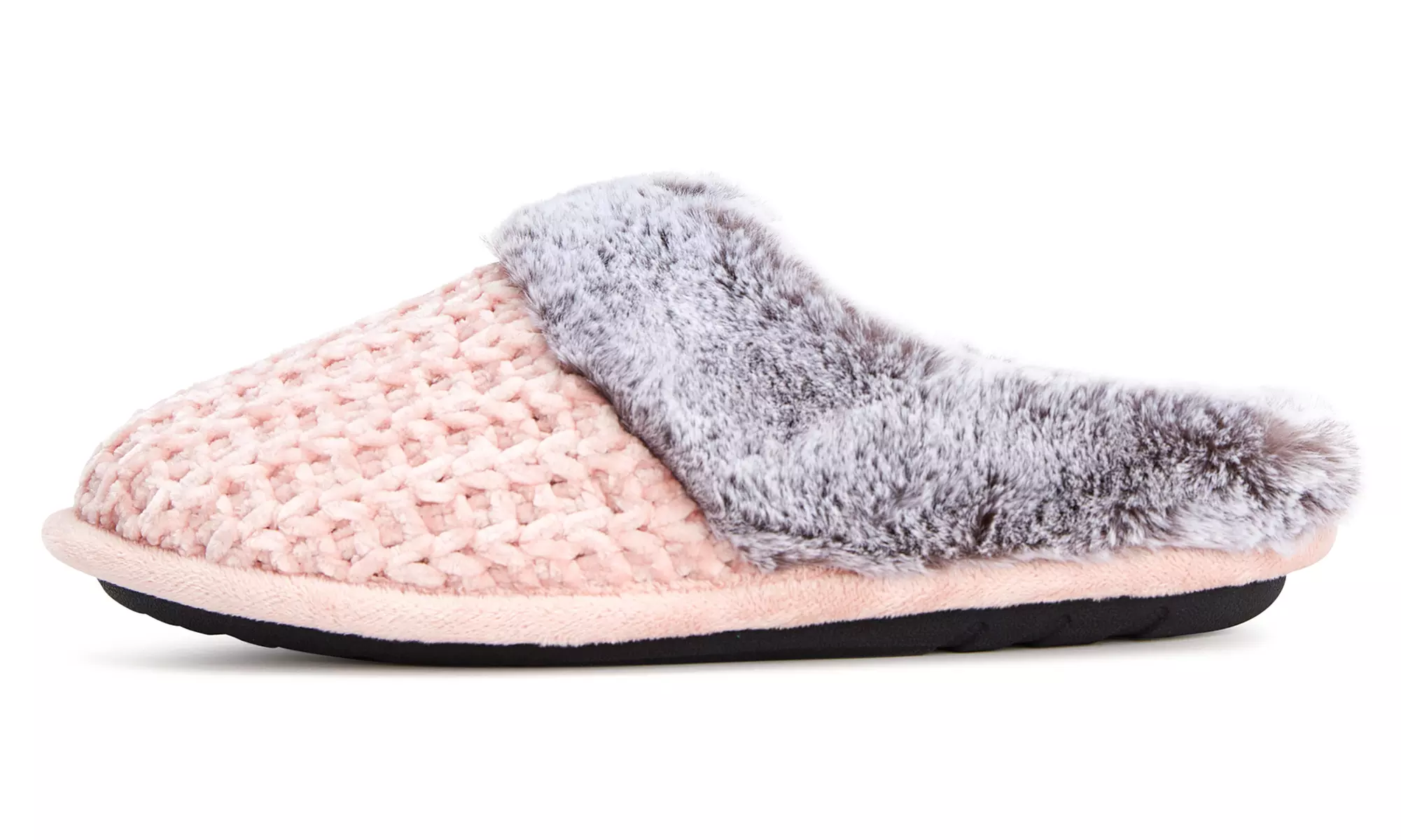 Floopi Women's Soft Cuff Chenille Knit Slippers with Memory Foam