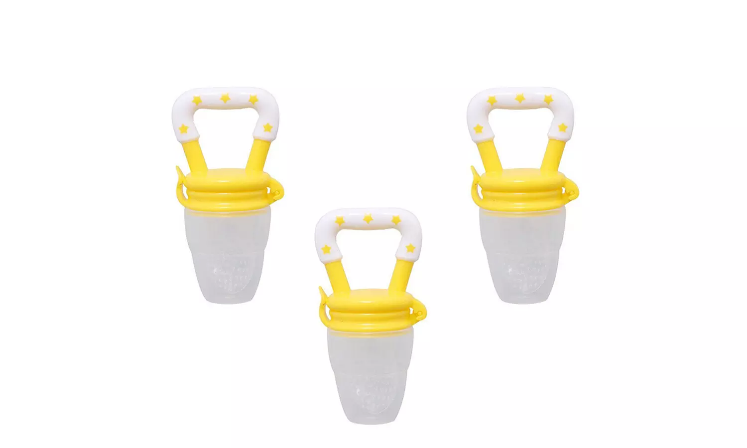 3 Pack Baby Food Feeder Fruit Silicone Nipple Teething Toy Soother Pacifier