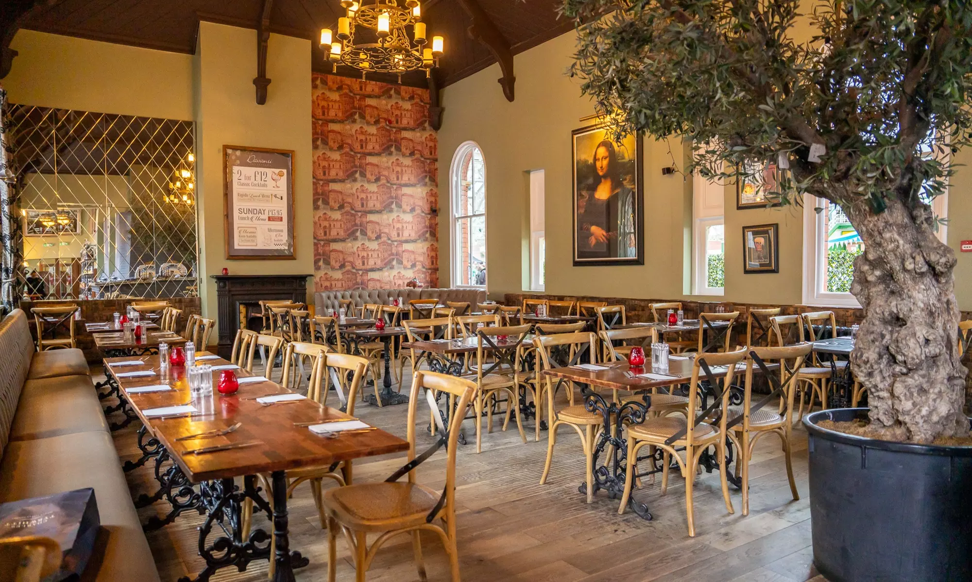 Starter, Main & Half, One or Two Bottles of Wine for 1, 2, or 4 People