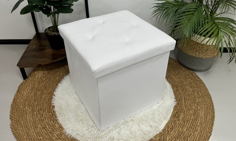 Pouf Quadrato In Ecopelle Riko: Bordeaux