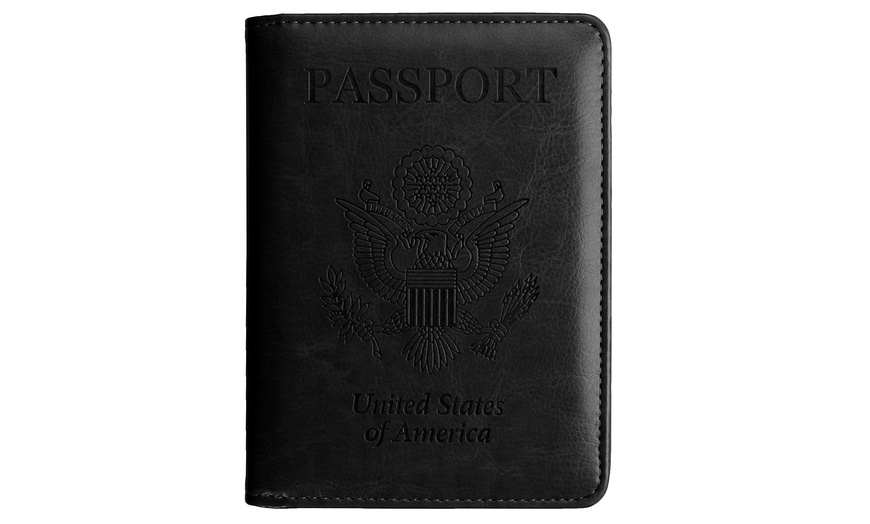 Image 2:  RFID Multi-function Passport Anti-theft Anti-scanning Wallet Passport Holder 