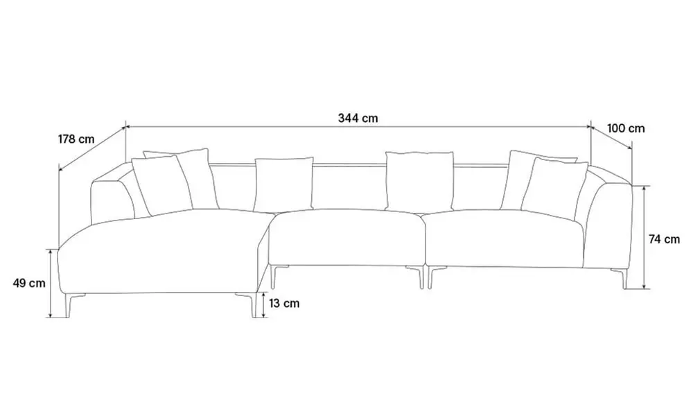 Home Deluxe Ecksofa „Torino“