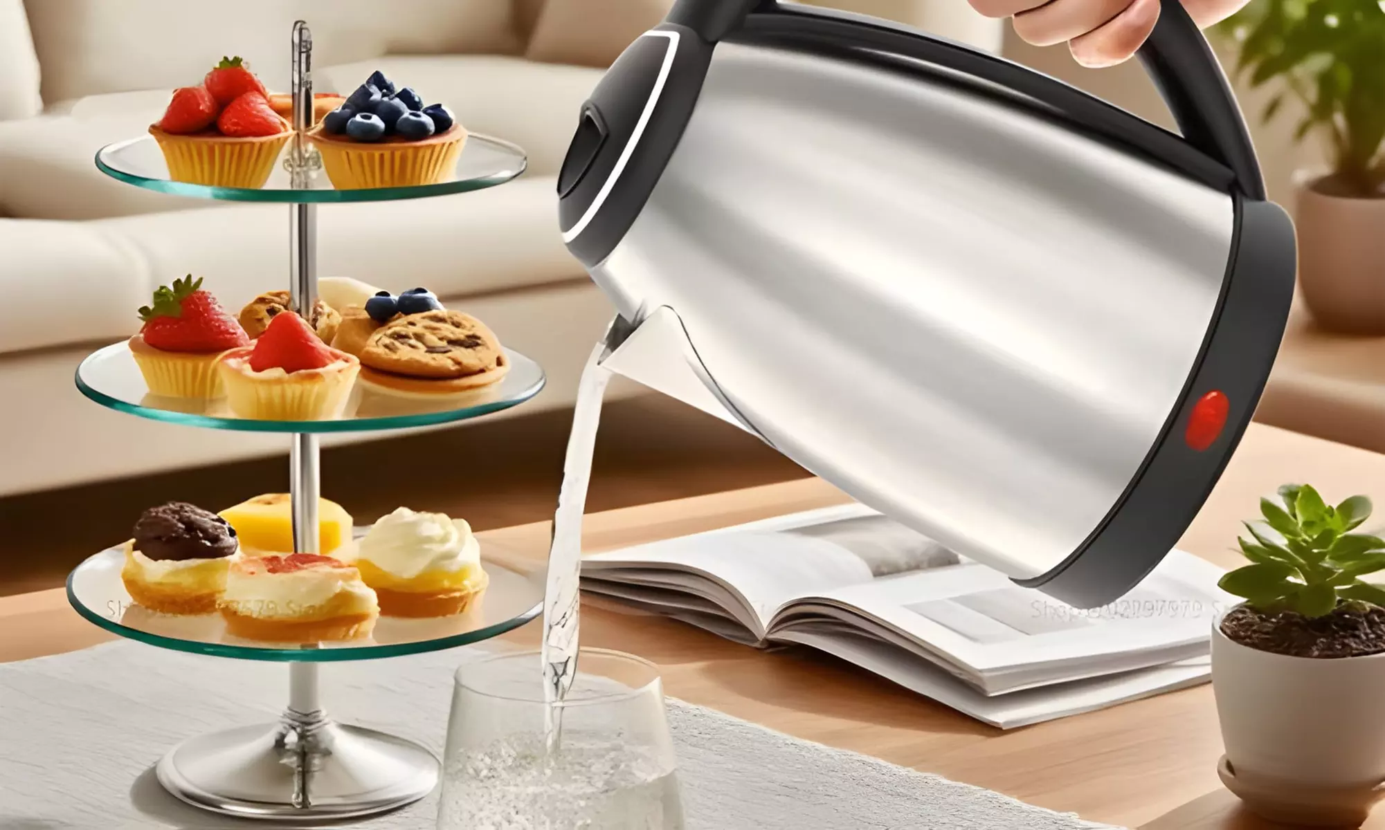 Elektrischer Wasserkocher 2L mit ergonomischem Griff