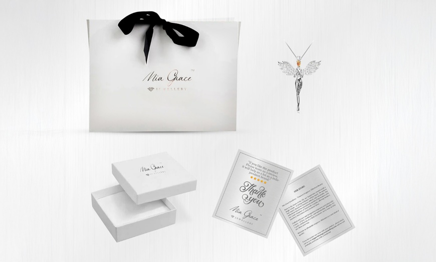 Image 3: Crystal Guardian Angel Pendant Necklace - Christmas Cracker or Gift Bag Presented  