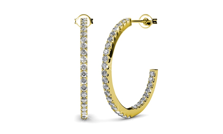 Image 2: 1 à 3 paires de boucles d'oreilles ornés de cristaux autrichiens