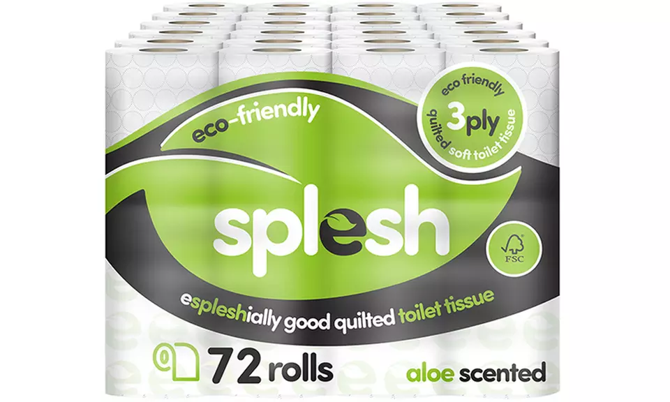 Splesh Toilet Roll Mega Bundle, Soft and Quilted Eco-Friendly Scents